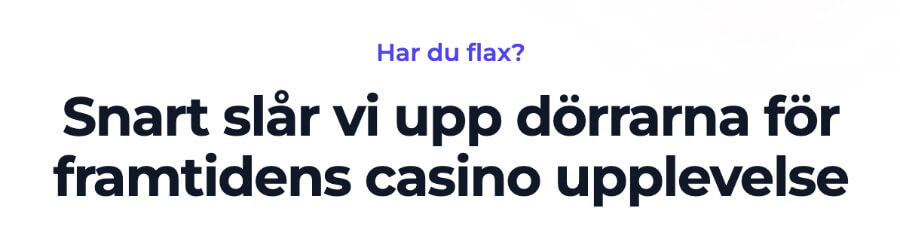 Flax är ett nytt casino online