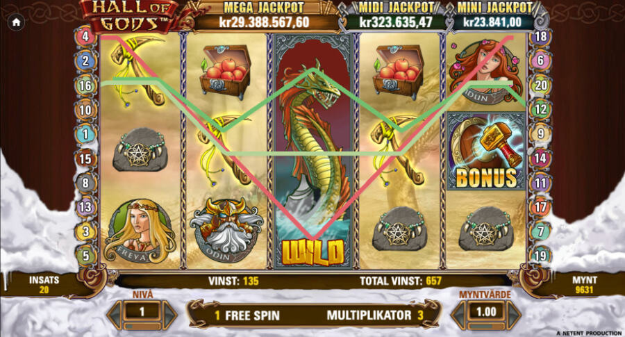 Hall of Gods Free Spins