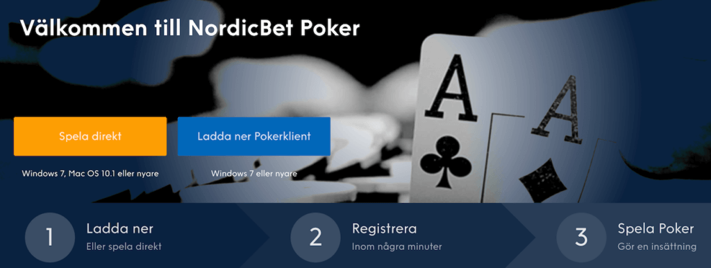 Spela poker hos NordicBet