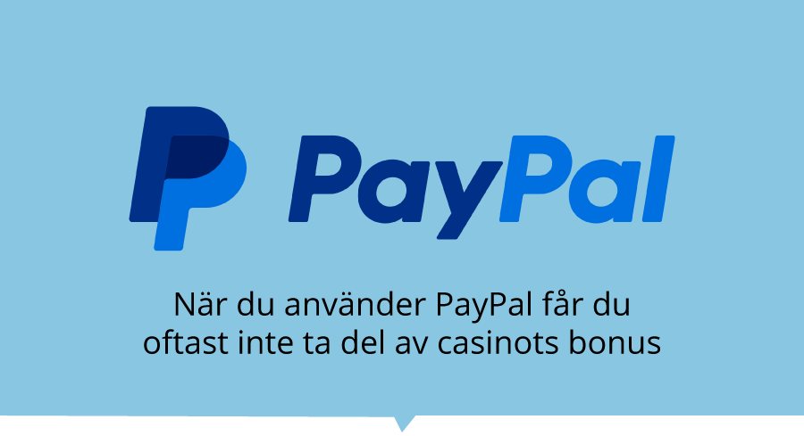 Ingen bonus med PayPal